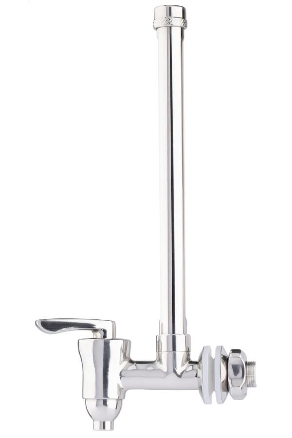ROBINET BERKEY EN INOX AVEC TÉMOIN DE NIVEAU : Modèle pour Travel et Big Berkey  - Vue de côté (Réf. : BKY-SS-WVS-7).