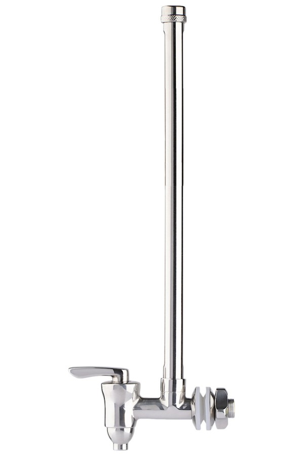 ROBINET BERKEY EN INOX AVEC TÉMOIN DE NIVEAU : Modèle pour Imperial et Crown Berkey - Vue de côté (Réf. : BKY-SS-WVS-13).