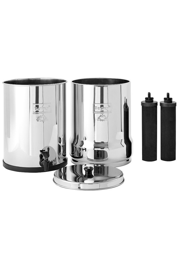 ROYAL BERKEY : Purificateur de 12,3 litres - Vu avec filtres Black Berkey (Réf. : RB4X2-BB).